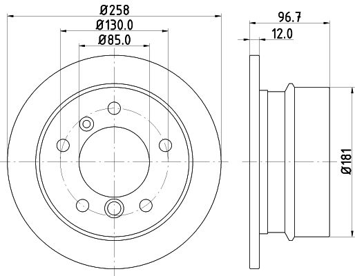 HELLA PAGID Тормозной диск 8DD 355 111-881